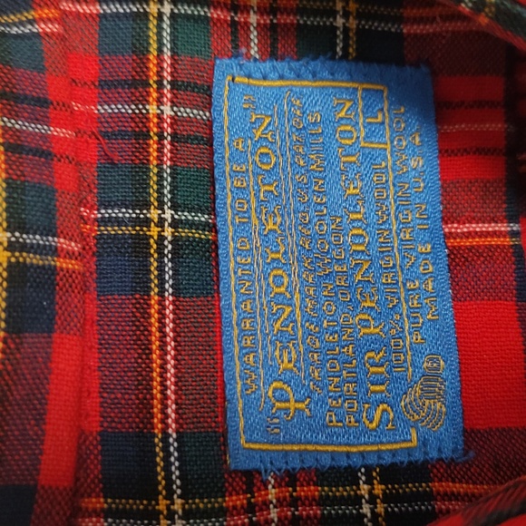 Vtg Pendleton wool tartan button down - Picture 5 of 12